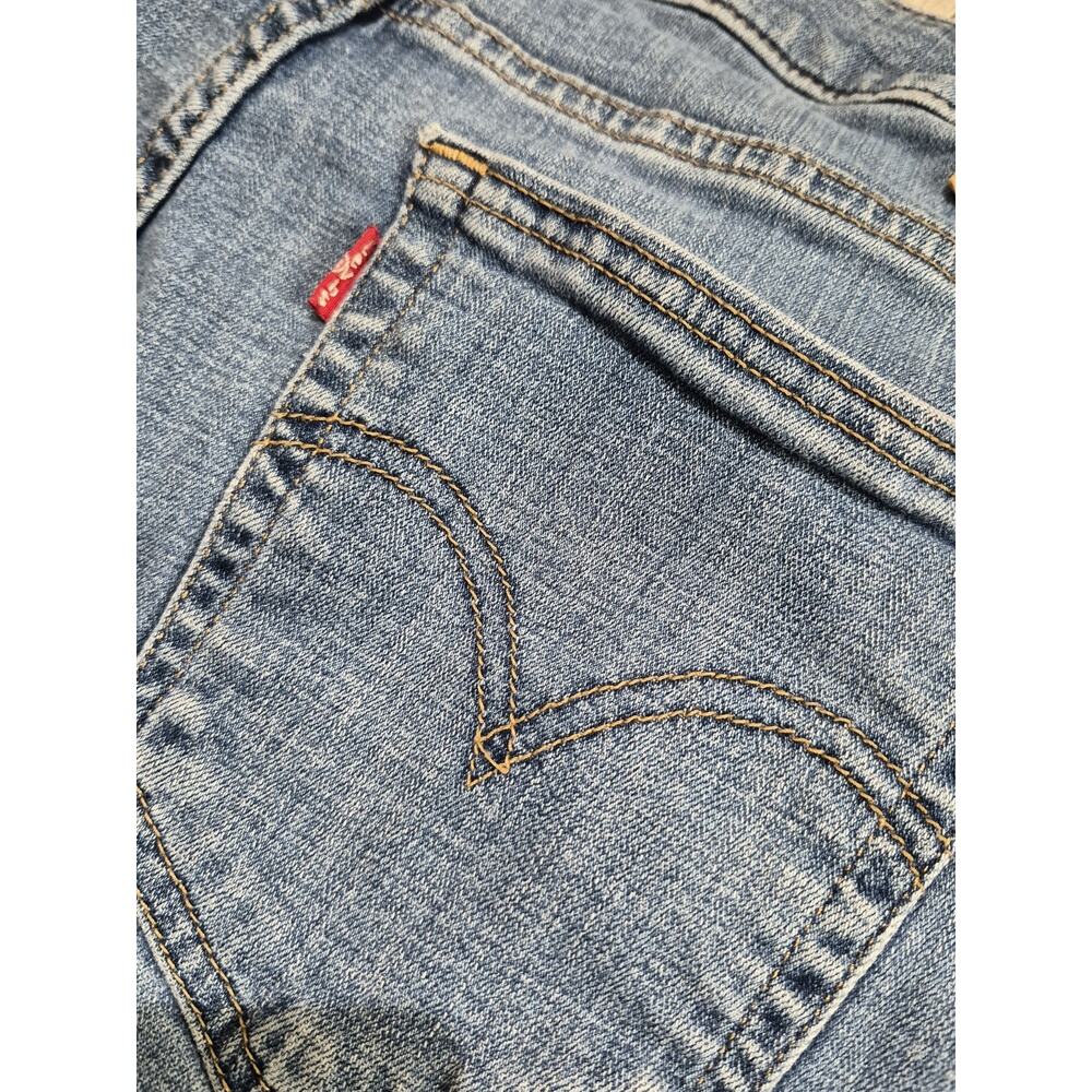 Levi's Boyfriend Jeans Womens 16W Blue Denim Cotton Stretch High Rise Distressed - Picture 5 of 10